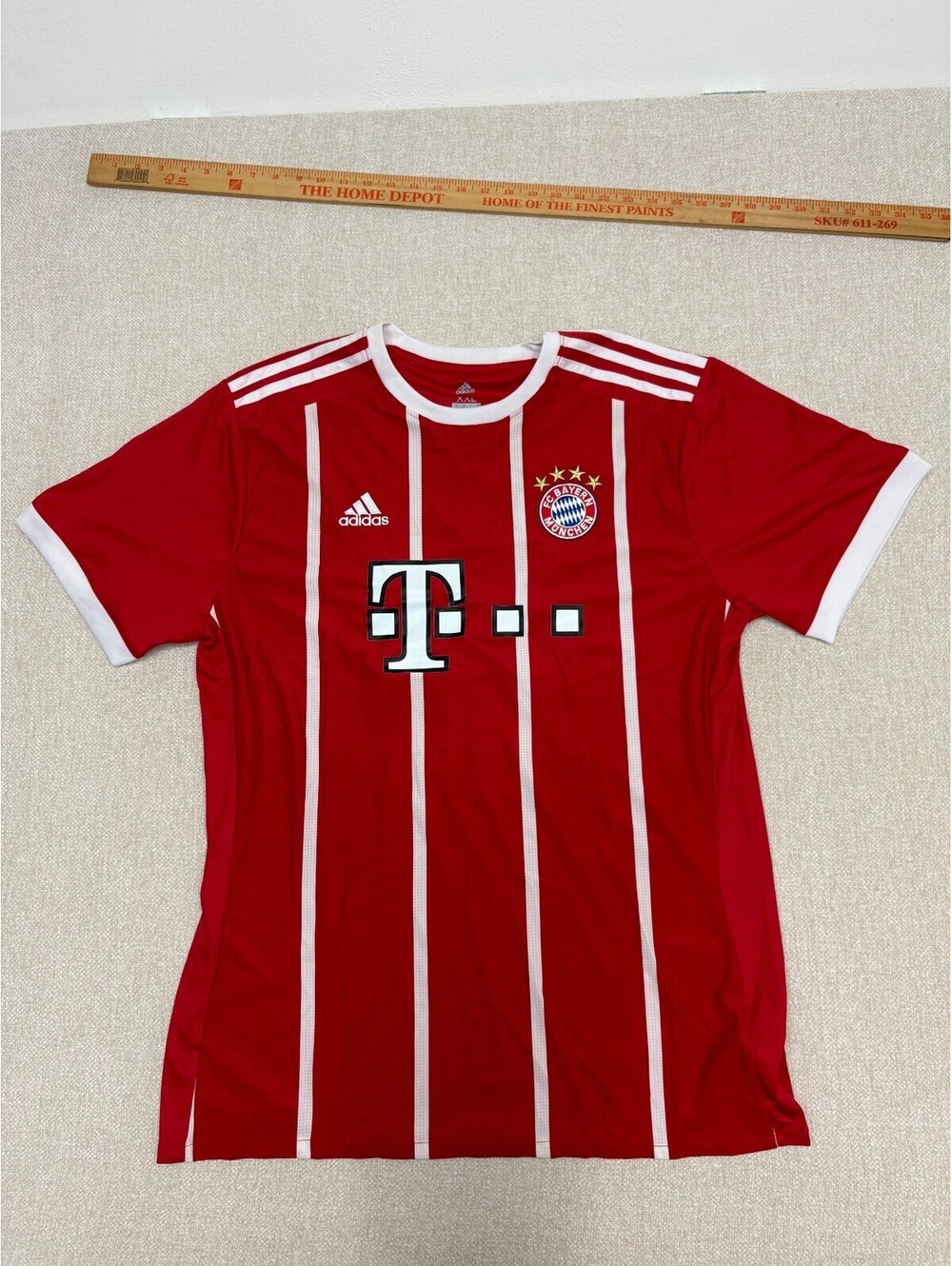 Official Adidas FC Bayern Munich Men's Red Robben 10 Home Soccer Jersey Size XXL